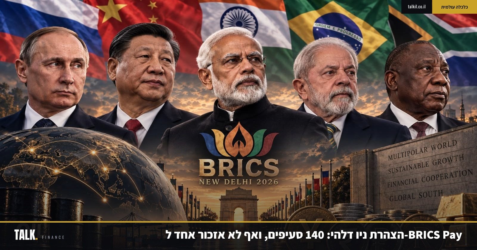 הצהרת ניו דלהי: 140 סעיפים, ואף לא אזכור אחד ל-BRICS Pay