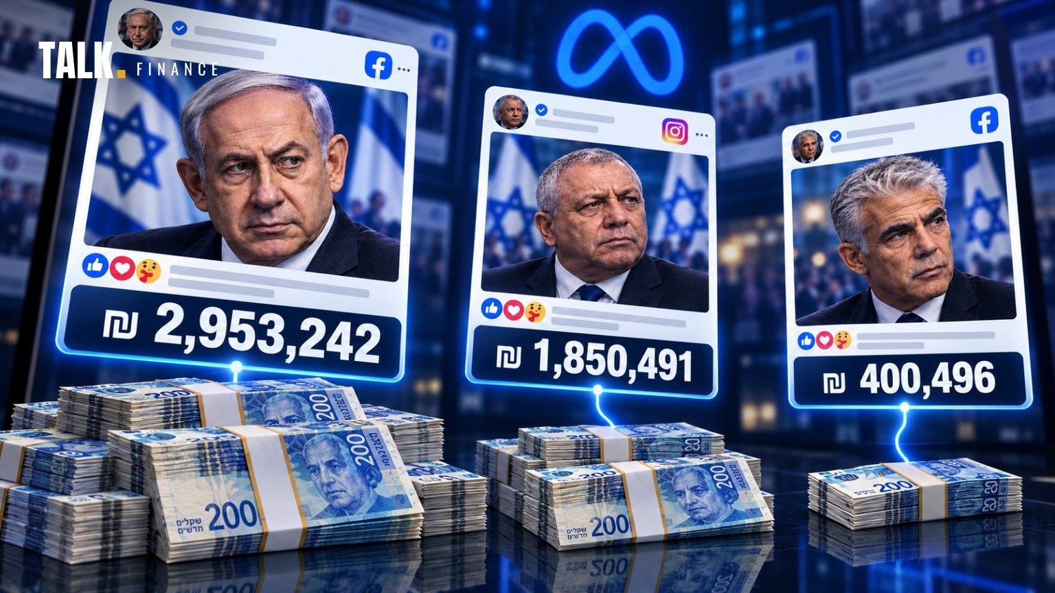 כמעט 3 מיליון שקל לליכוד, 33 מודעות ללפיד: מה ספריית המודעות של מטא מגלה על הבחירות